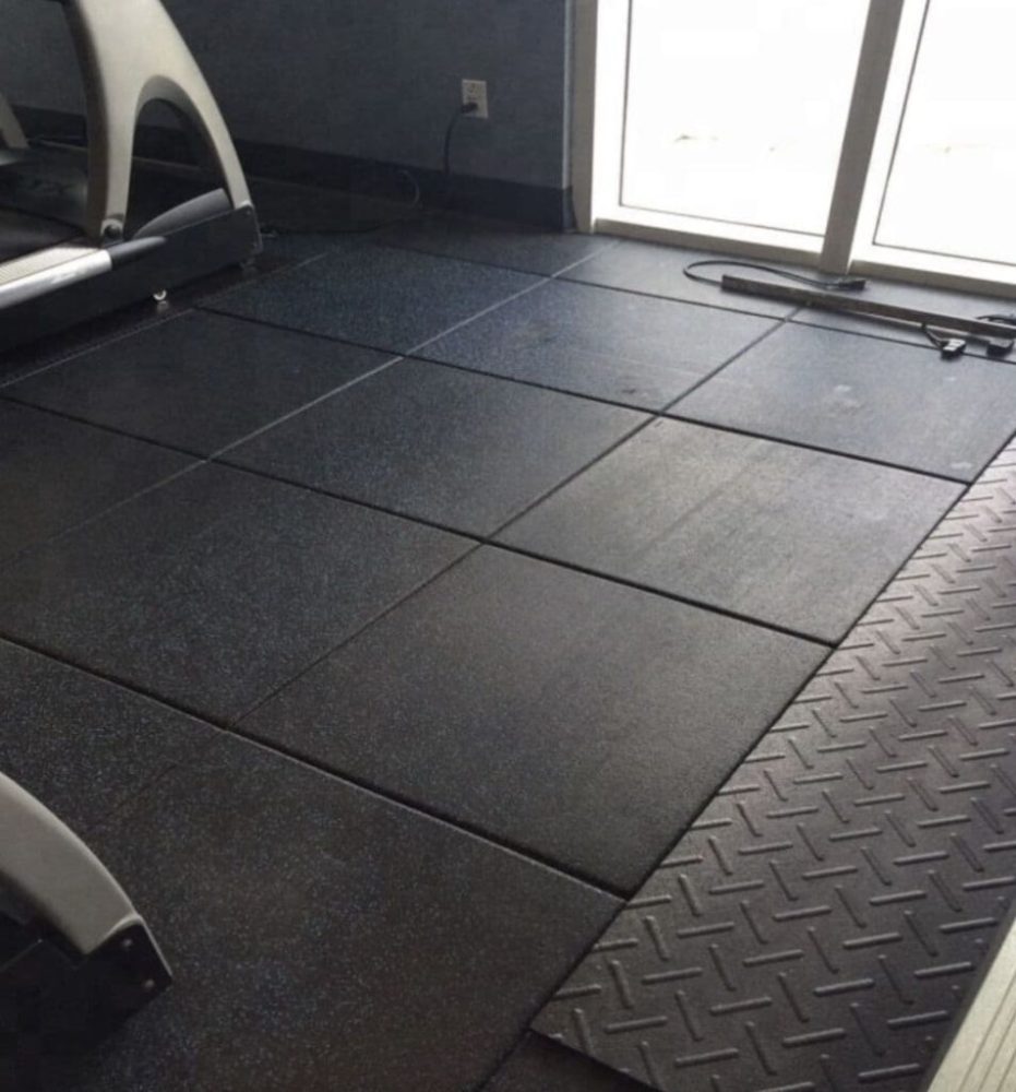 Recycled rubber flooring