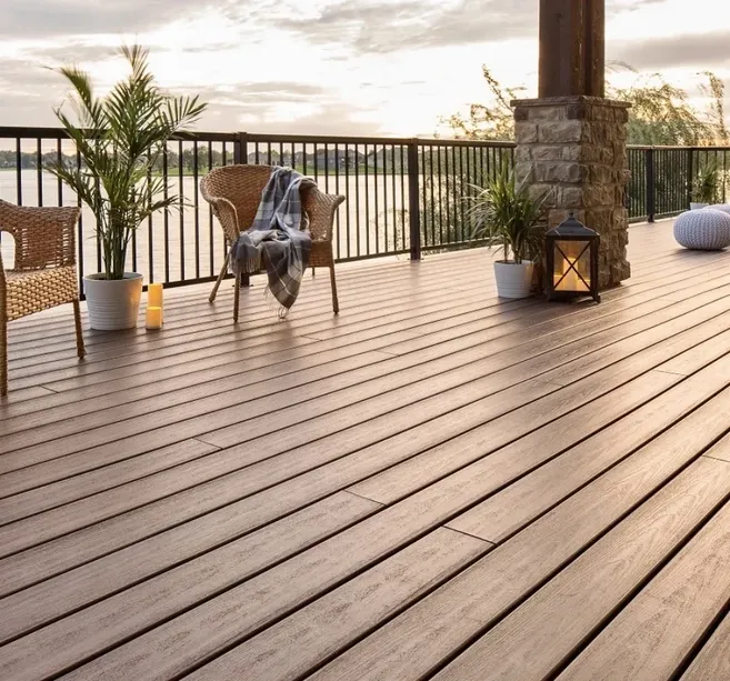 “Textured surface of premium WPC decking in Dubai