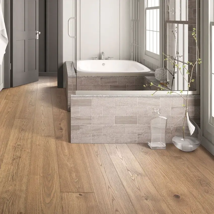 Luxury Laminate floor install in bathroom