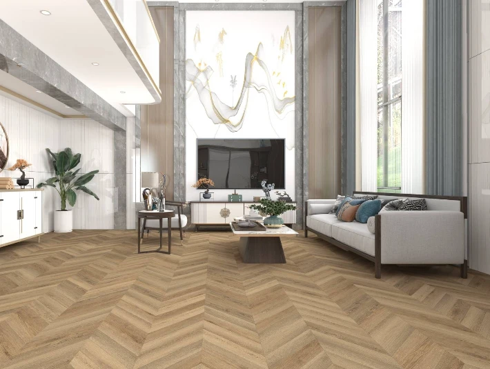 Chevron Pattern parquet flooring in Dubai