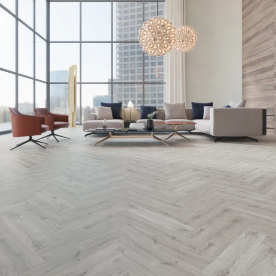 Herringbone Style LVT Flooring in Apartment