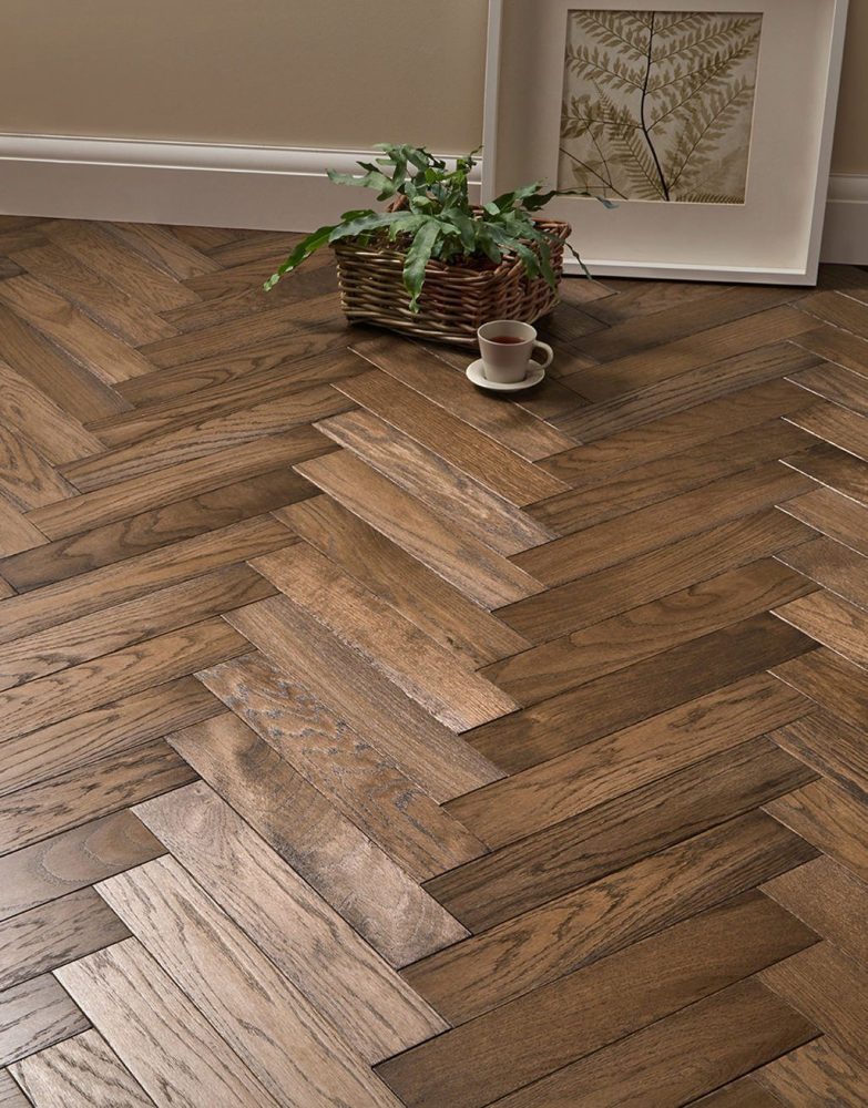 Park Avenue Herringbone Espresso Oak Flooring