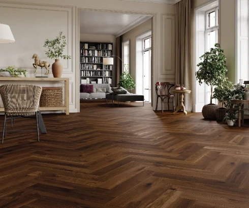 parquet wood flooring install in Dubai home