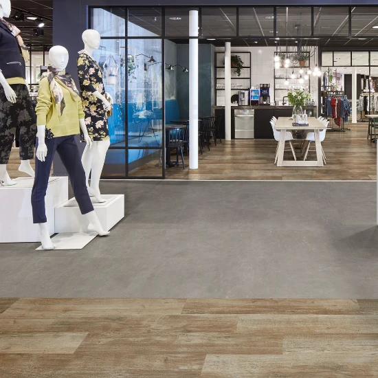 Retail shop with lvt flooring