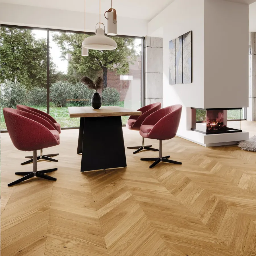 Herringbone Style Parquet Flooring Dubai
