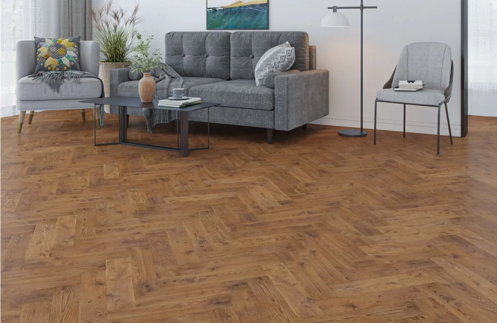 Roasted Grand Solid Oak Herringbone
