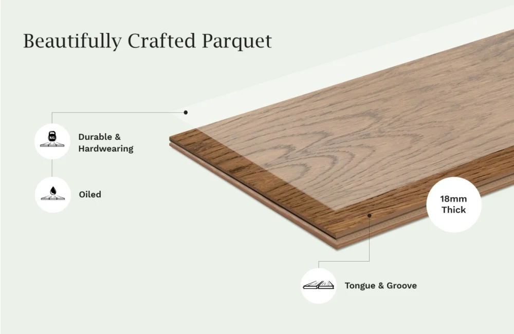 Roasted Grand Solid Oak Herringbone - Image 4