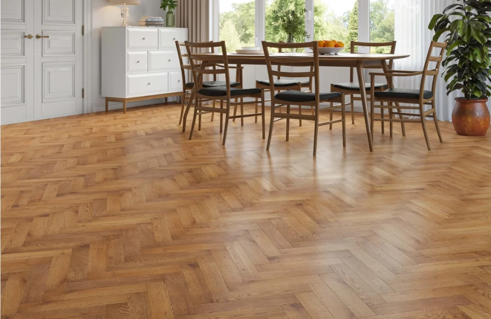 Thorpe Roasted Solid Oak Herringbone