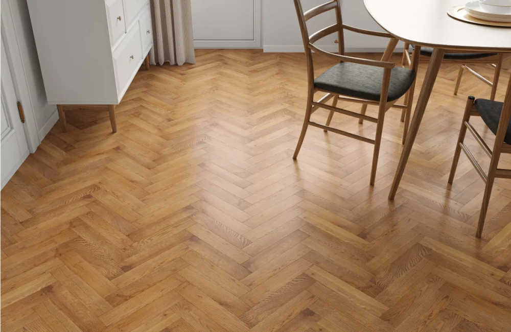 Thorpe Roasted Solid Oak Herringbone - Image 4