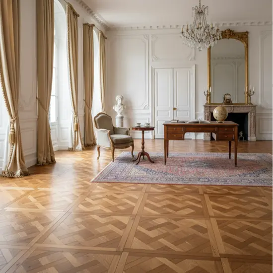 Lacquered Finish Versailles Parquet Flooring