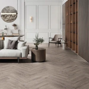 Rutherford Grey Oak Herringbone Flooring