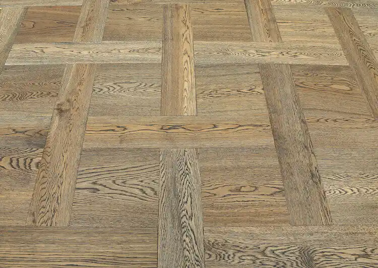 Antique UV Oiled Natural Oak Basketweave Parquet - Image 4