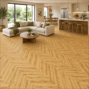 Aqua Deluxe Farmhouse Herringbone Parquet