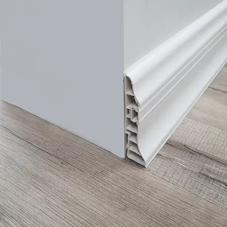 White PVC skirting