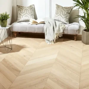 Unfinished Oak Chevron Engineered Wood Flooring