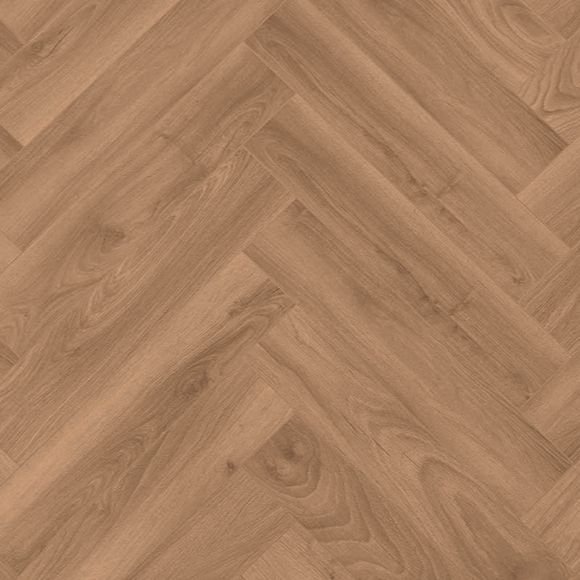 Warm Honey Oak Herringbone Laminate Flooring 2